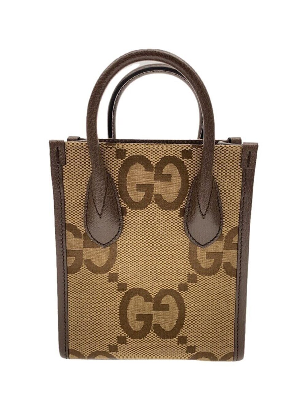 Gucci Tote Bag Jumbo GG Canvas Beige Tan
